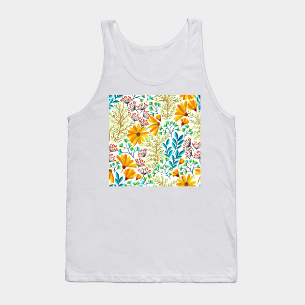 Seamless Floral Pattern Tank Top by TheSkullArmy